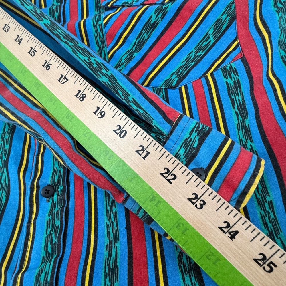 Western Plains Trading Co Shirt Mens Large Multicolor Striped Brushpopper Cotton - Picture 6 of 10